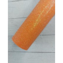 Глиттерный фоамиран 2 мм 20*30 см перламутровый оранжевый, цена за лист